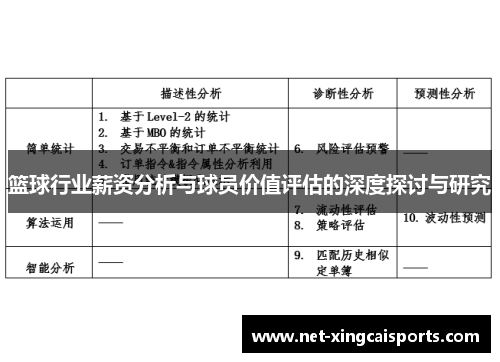 篮球行业薪资分析与球员价值评估的深度探讨与研究